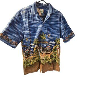 LNGU Hawaii Made - Men's KY's Hawaiian Shirt XL Vintage - Motorcycle